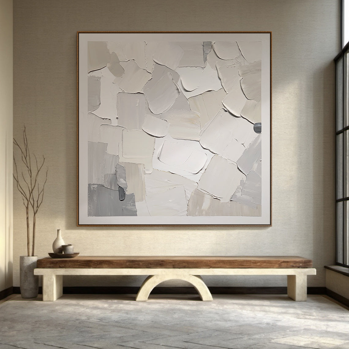Gray Textured Mural 3:4 #G003