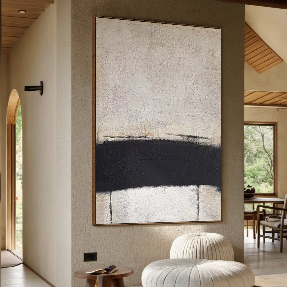 Abstract Black & White Streak 3:4 #BW003