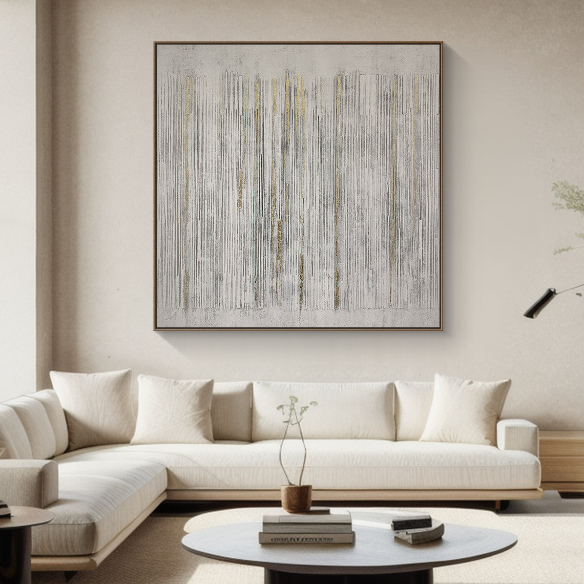 Gray Textured Rain 3:4 #G001
