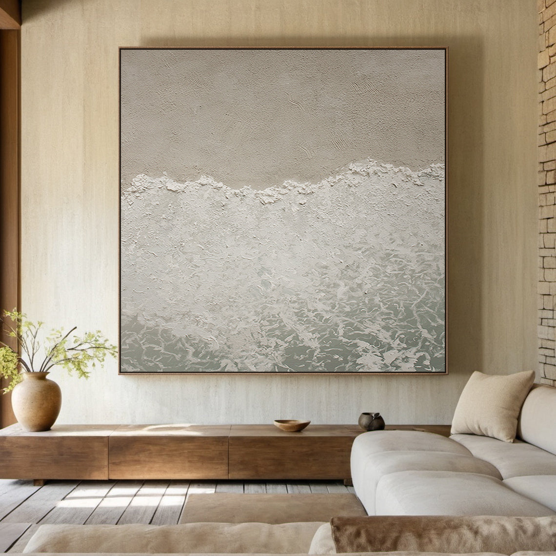 White Textured Wave 1:2 #WM003