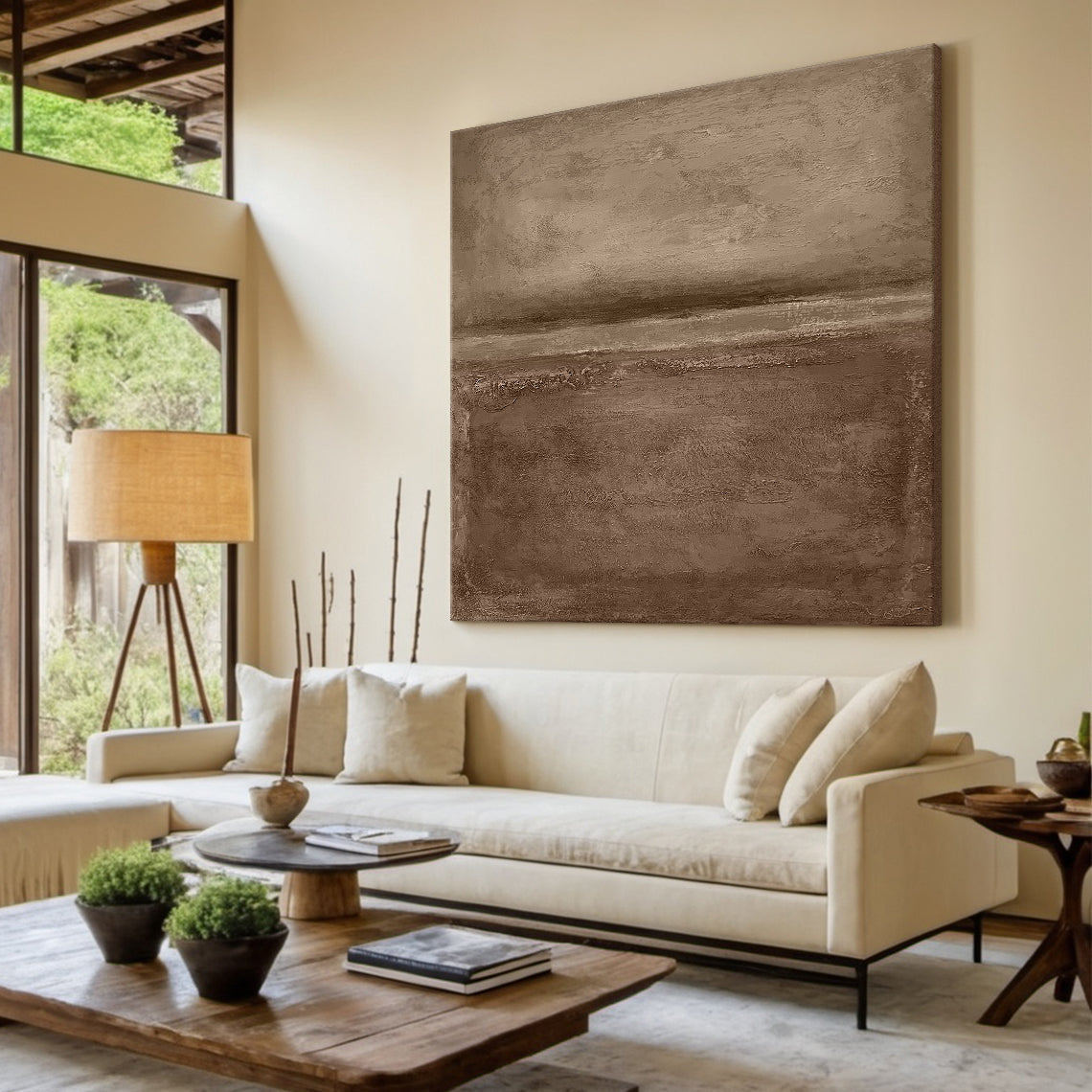 Abstract Textured Brown Landscape 3:4 #BT001