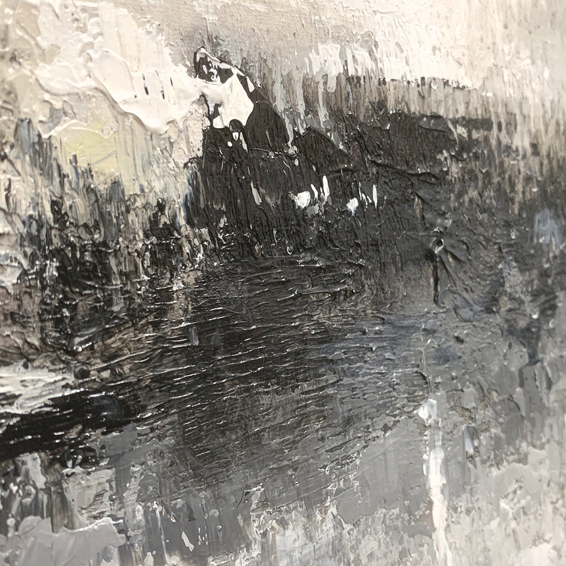 Black and White Impressionist Horizon 1:1 #BW004