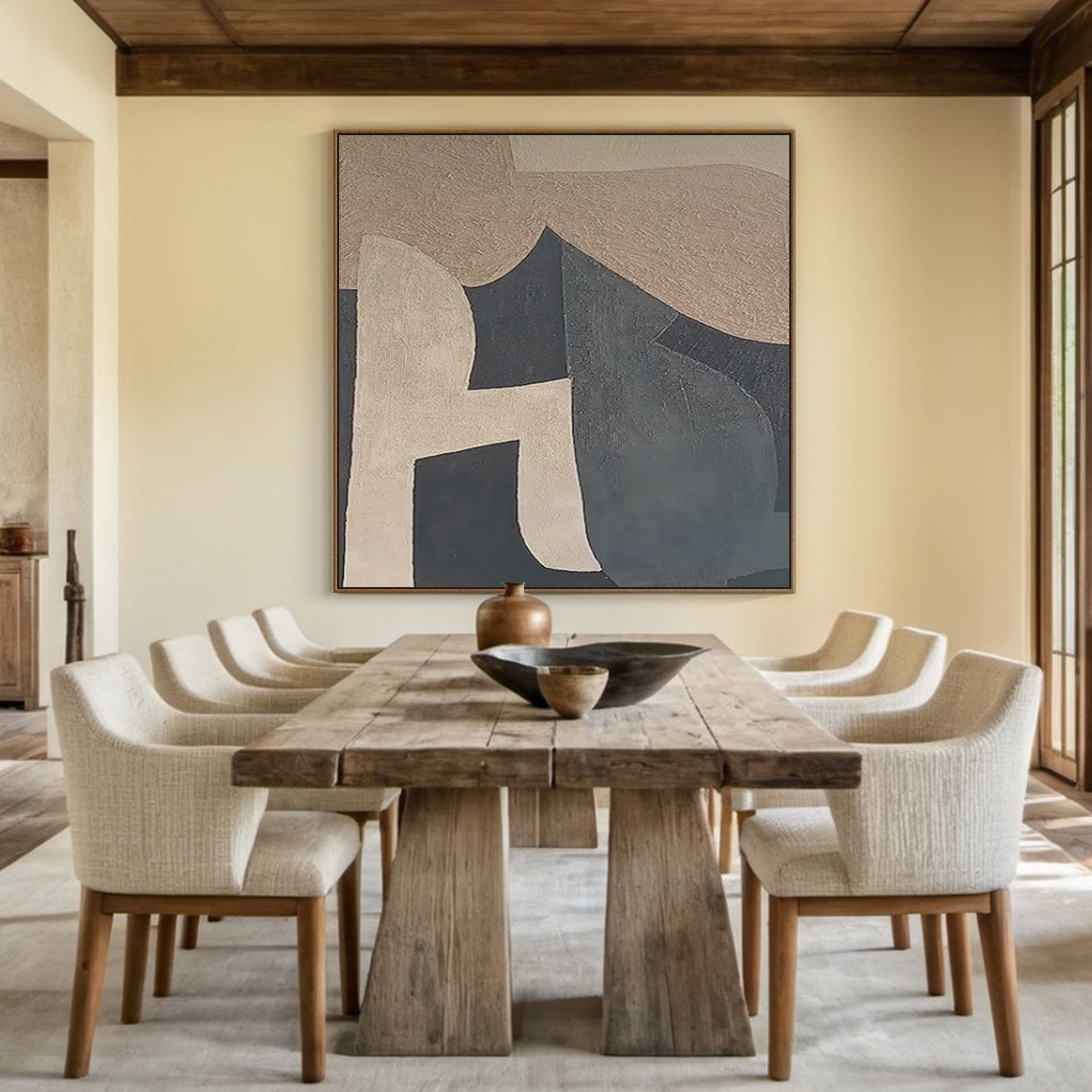 Geometric Abstract Textured Mural #GA001 3:4