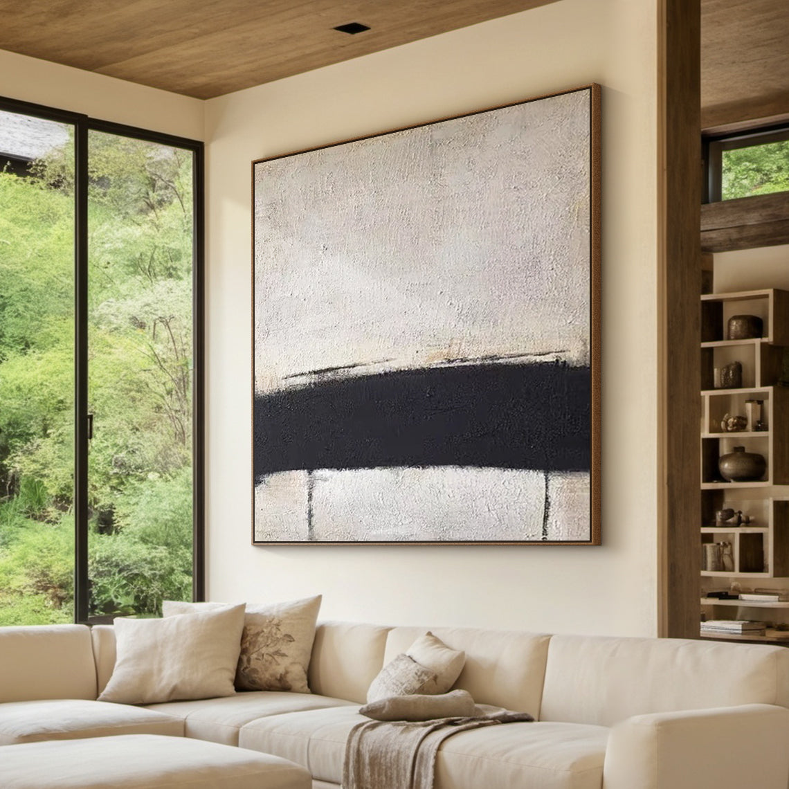 Abstract Black & White Streak 3:4 #BW003