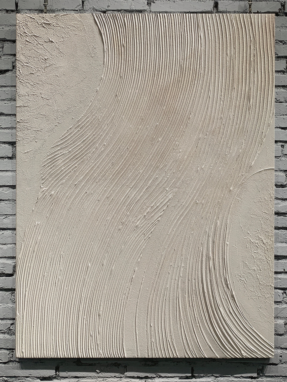 Beige Minimal Swirl Oil Painting 3:4 #BM005