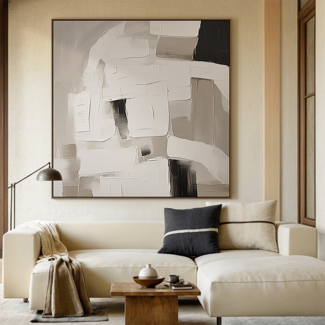 Abstract Black & White Mural 3:2 #BW002