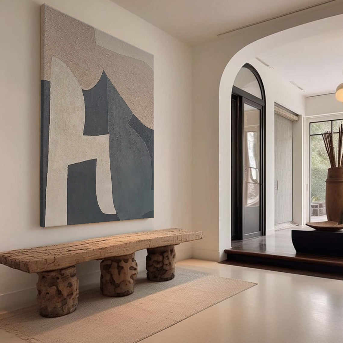 Geometric Abstract Textured Mural #GA001 3:4