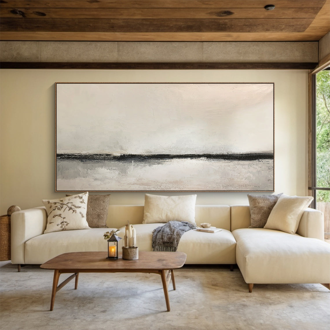 Black and White Impressionist Horizon 3:4 #BW004