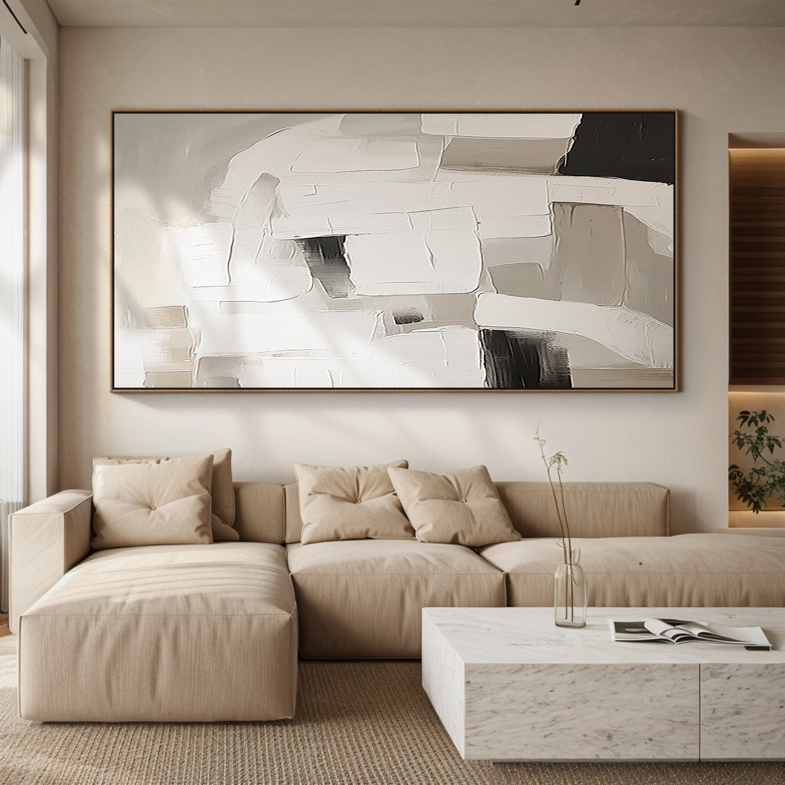 Abstract Black & White Mural 3:2 #BW002