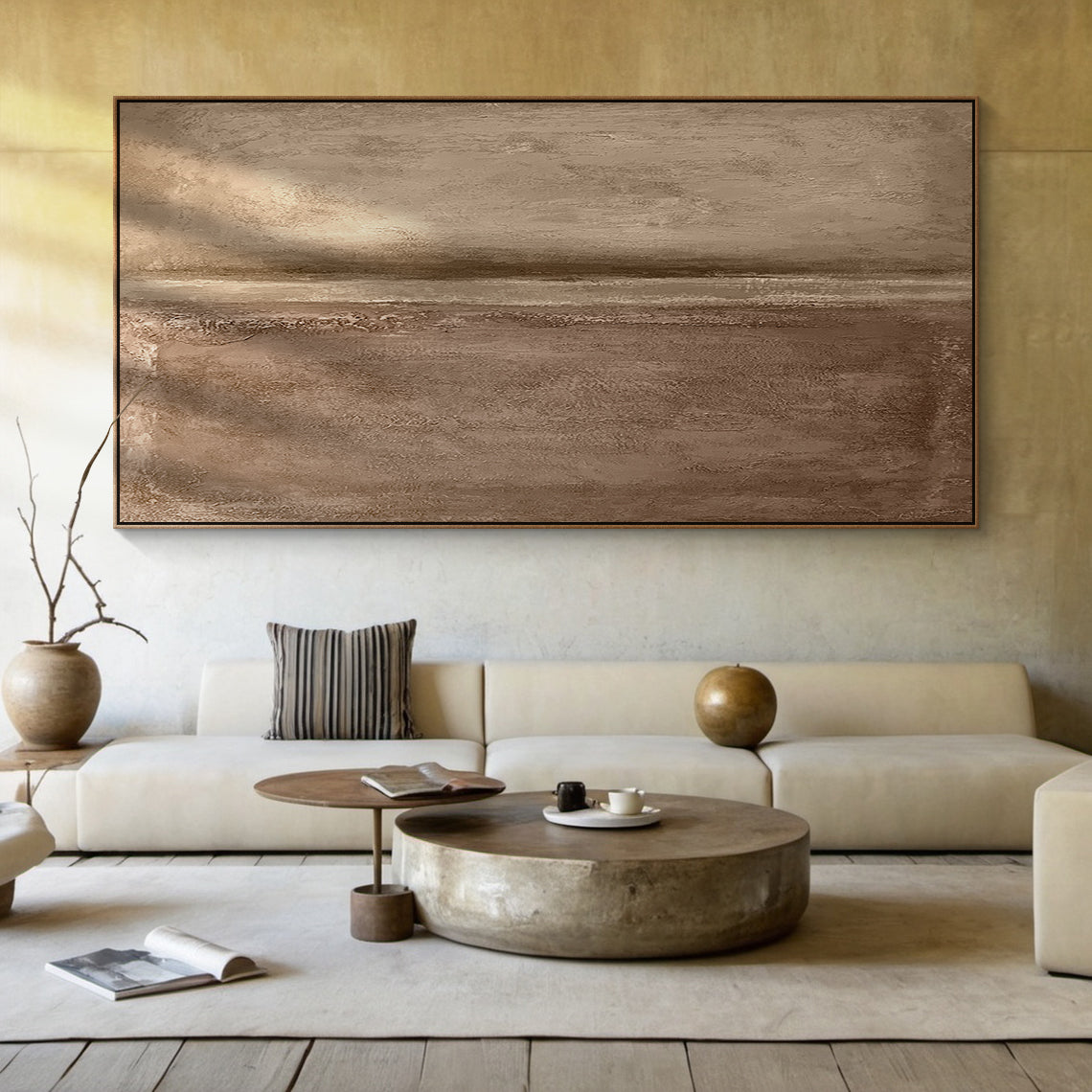 Abstract Textured Brown Landscape 3:4 #BT001