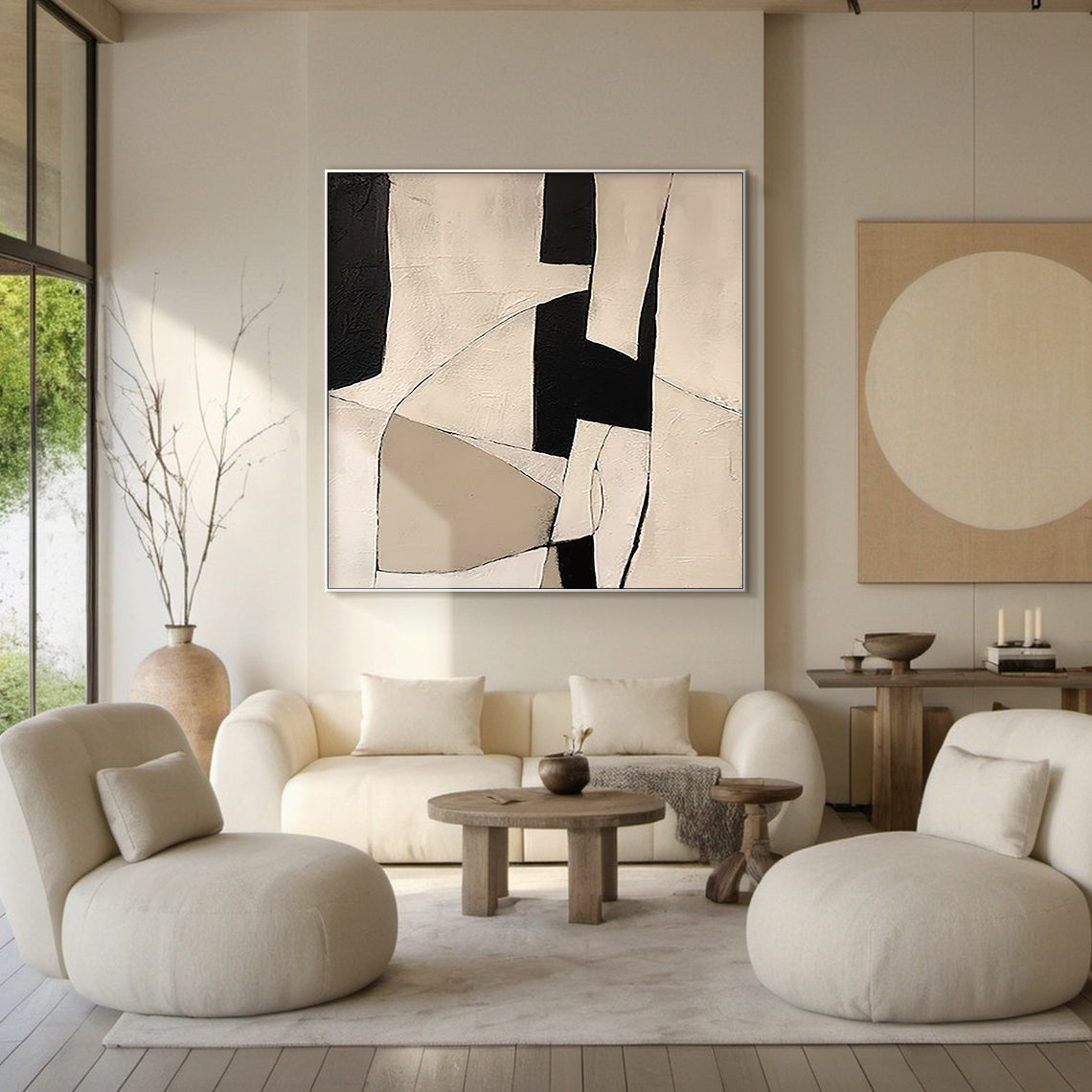 Abstract Black & White Streak 1:1 #GA002