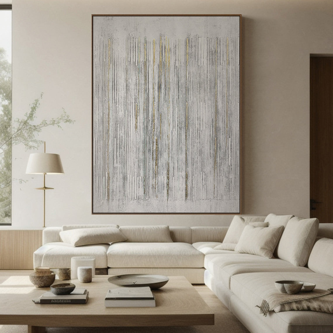 Gray Textured Rain 3:4 #G001