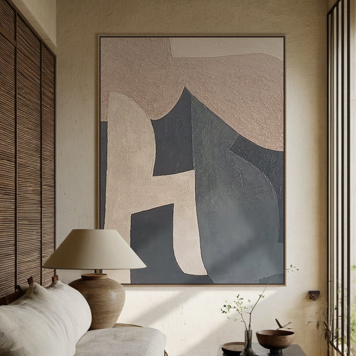 Geometric Abstract Textured Mural 1:2 #GA001