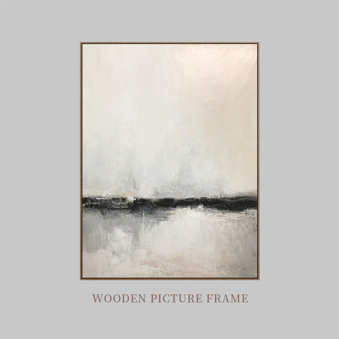 Black and White Impressionist Horizon 3:4 #BW004