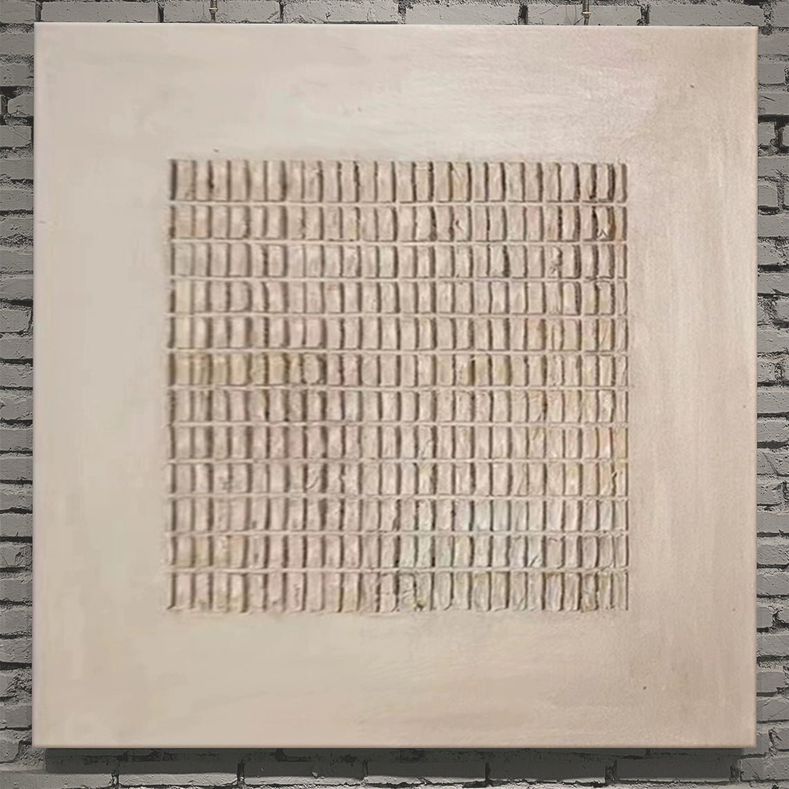 Beige Minimal Tiled Oil Painting 1:2 #BM001