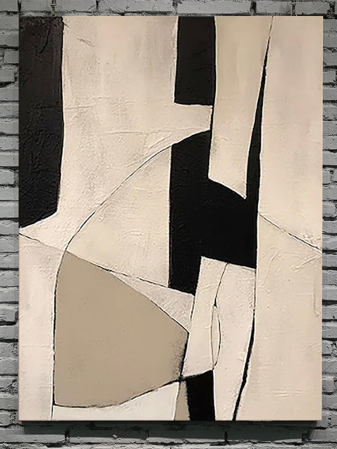 Abstract Black & White Streak 1:2 #GA002