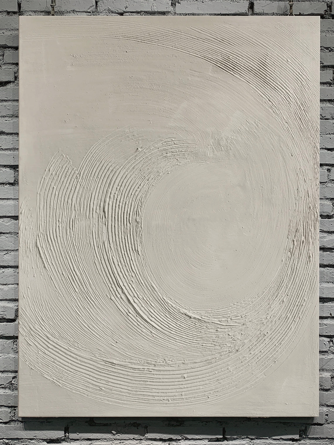 Beige Minimal Wave Oil Painting 3:2 #BM006