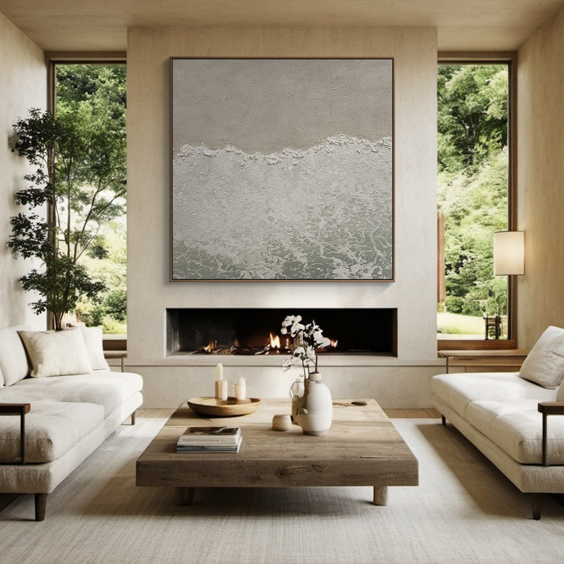 White Textured Wave 3:2 #WM003